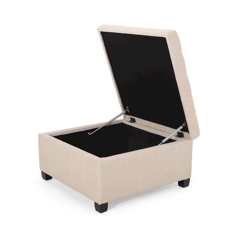 Banc ottoman de rangement capitonné