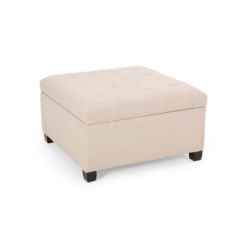Banc ottoman de rangement capitonné