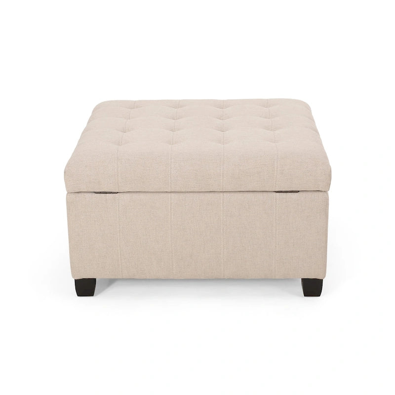 Banc ottoman de rangement capitonné
