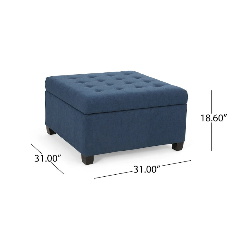 Banc ottoman de rangement capitonné