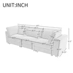105 Sofa with Cushions and 5 Pillows
