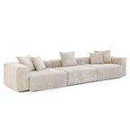Modern 3-piece Sofa Set with Chaise Ottoman,Corduroy Modular Sectional Couch For Living Room