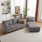 106 Multi-Module Combination Style Sofa, Modern Minimalist Corduroy Combination Sofa