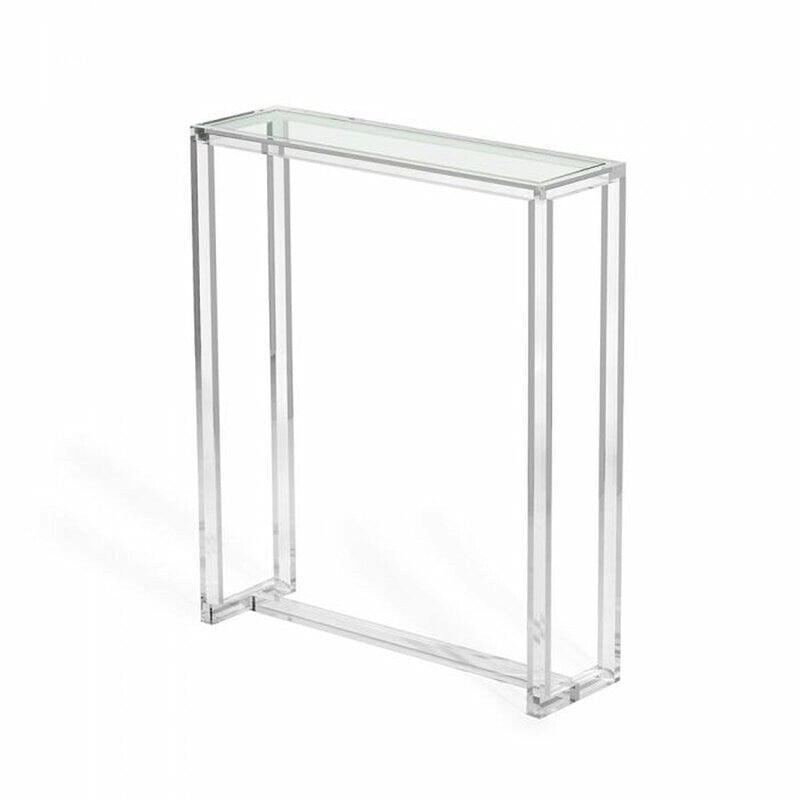 Console en acrylique transparent Lucite moderne Sasha