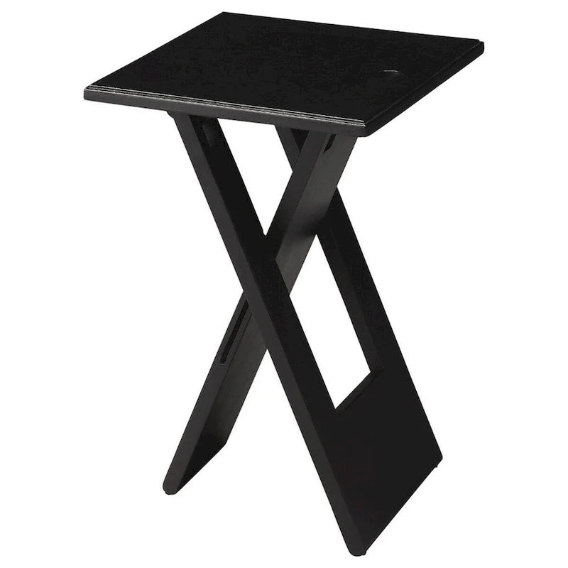 Table pliante noire Hammond faite à la main (Inde)