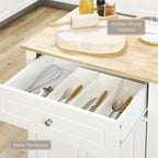 Desserte de cuisine roulante, chariot de service portable avec tiroir