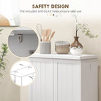 41 5-tier Pantry Storage Cabinet with 12 Door Shelves, Double Doors