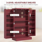 41 5-tier Pantry Storage Cabinet with 12 Door Shelves, Double Doors