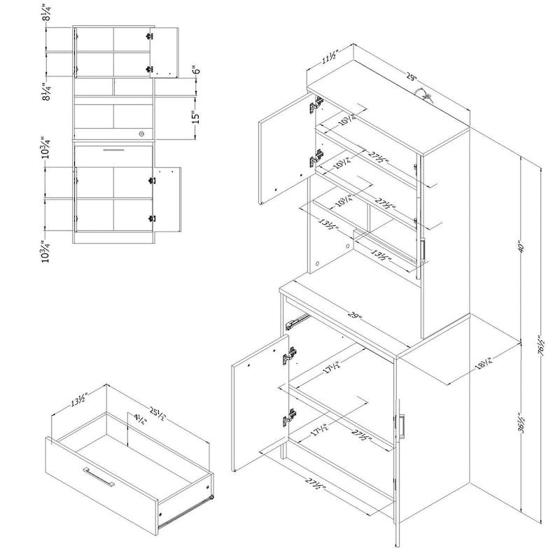 South Shore Myro Pantry Cabinet