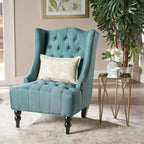 Fauteuil à oreilles tapissé
