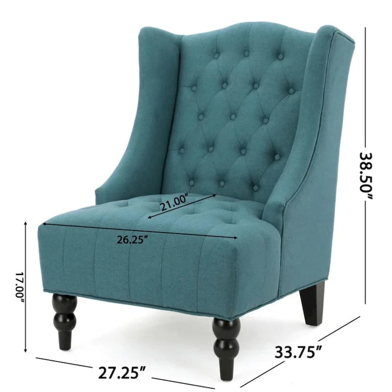 Fauteuil à oreilles tapissé