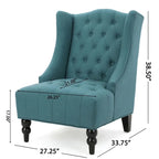 Fauteuil à oreilles tapissé