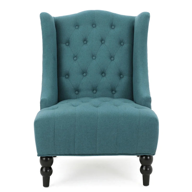 Fauteuil à oreilles tapissé