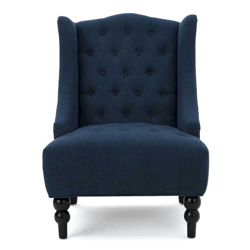 Fauteuil à oreilles tapissé