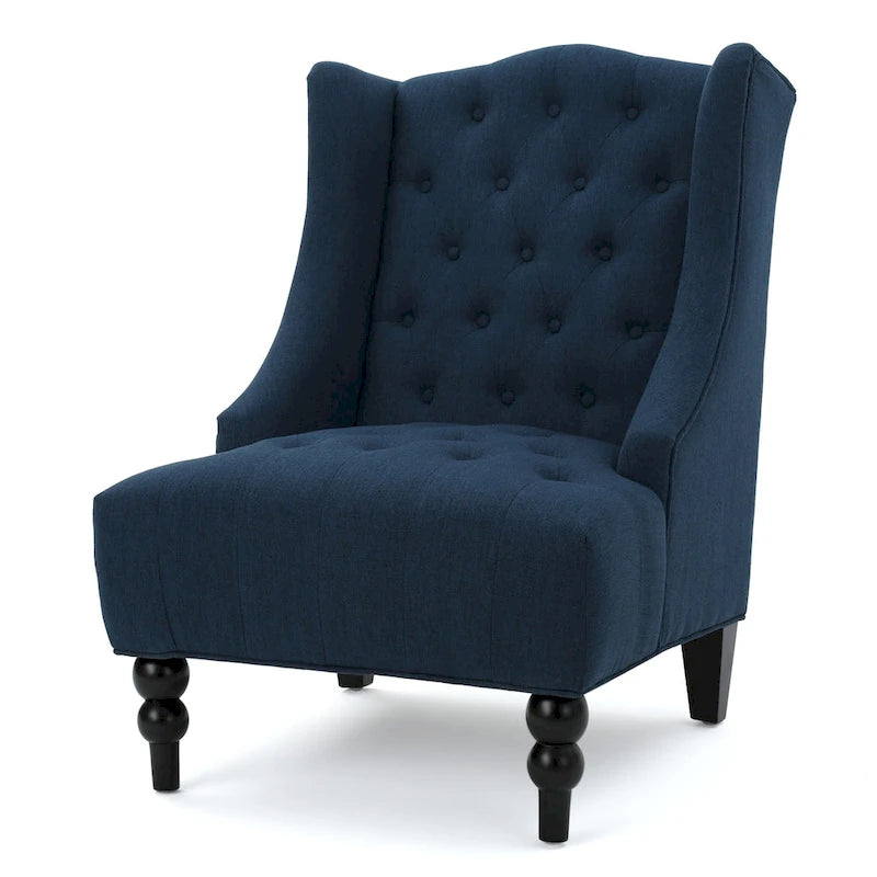 Fauteuil à oreilles tapissé