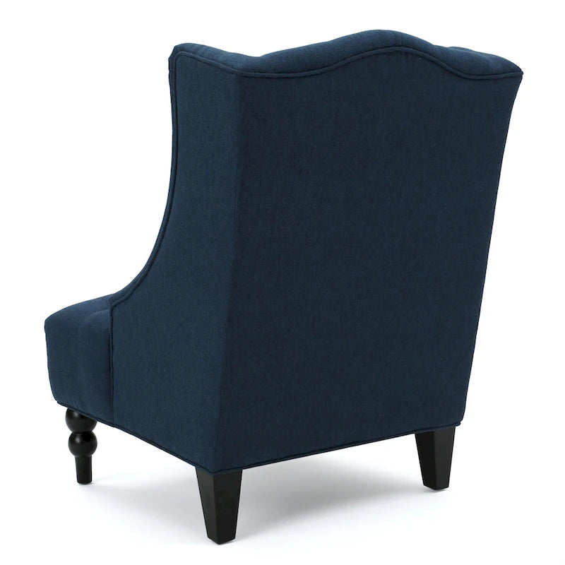 Fauteuil à oreilles tapissé