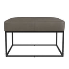 HomePop Pouf carré à cadre métallique