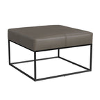 HomePop Pouf carré à cadre métallique