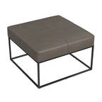 HomePop Pouf carré à cadre métallique