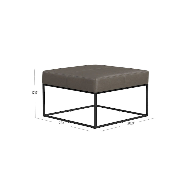 HomePop Pouf carré à cadre métallique