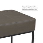 HomePop Pouf carré à cadre métallique
