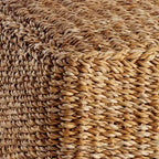 Pouf carré en jonc de mer côtier