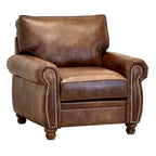 Canapé Cabot en cuir pleine fleur et ensemble de 2 fauteuils