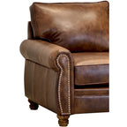 Canapé Cabot en cuir pleine fleur et ensemble de 2 fauteuils