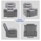 Fauteuil relax électrique avec chauffage d'assise et fonction de massage réglable