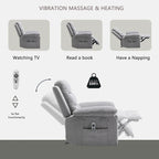 Fauteuil relax électrique avec chauffage d'assise et fonction de massage réglable