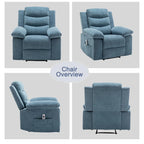 Fauteuil relax électrique avec chauffage d'assise et fonction de massage réglable