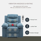 Fauteuil relax électrique avec chauffage d'assise et fonction de massage réglable