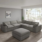 V Shape Cloud Couches for Living Room, Modular Convertible Sectional Sofa Couch, Couch Cushion Covers Removable