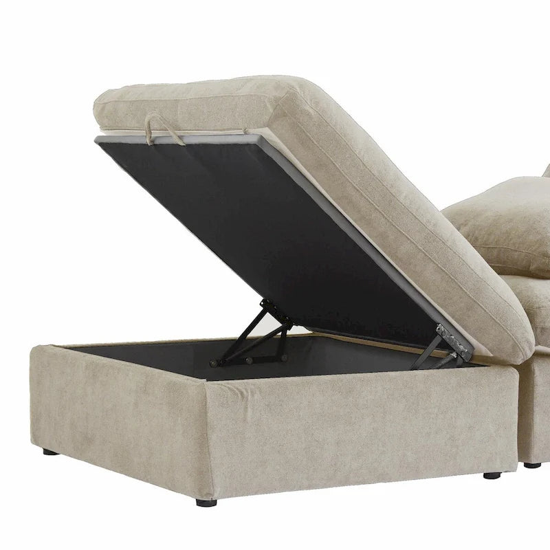 V Shape Cloud Couches for Living Room, Modular Convertible Sectional Sofa Couch, Couch Cushion Covers Removable