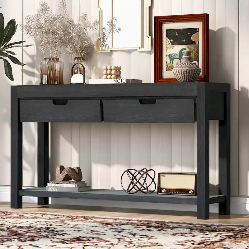 Console avec 2 tiroirs et 1 étagère