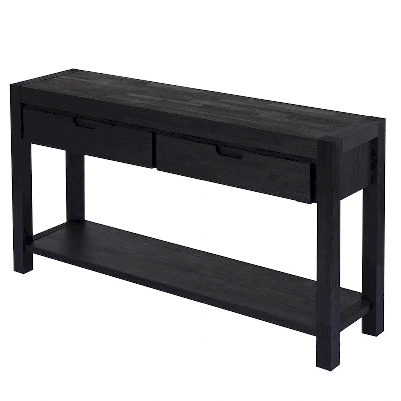 Console avec 2 tiroirs et 1 étagère