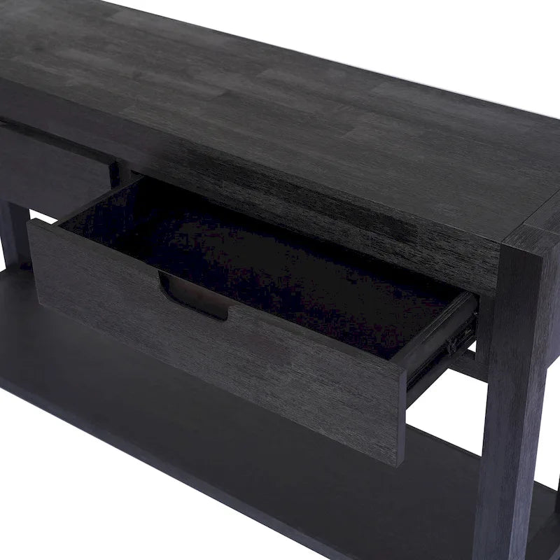 Console avec 2 tiroirs et 1 étagère