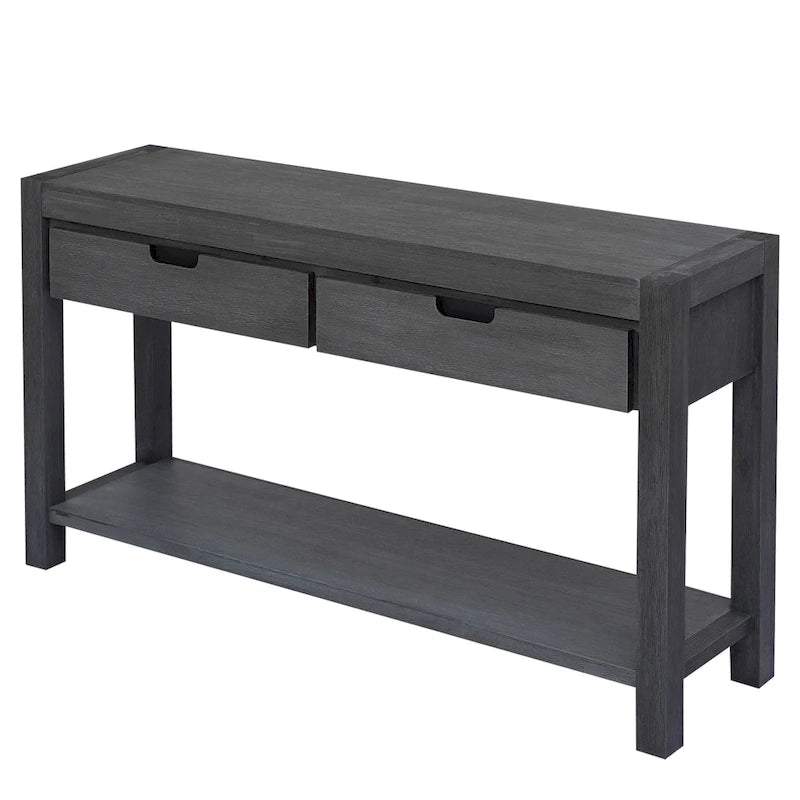 Console avec 2 tiroirs et 1 étagère