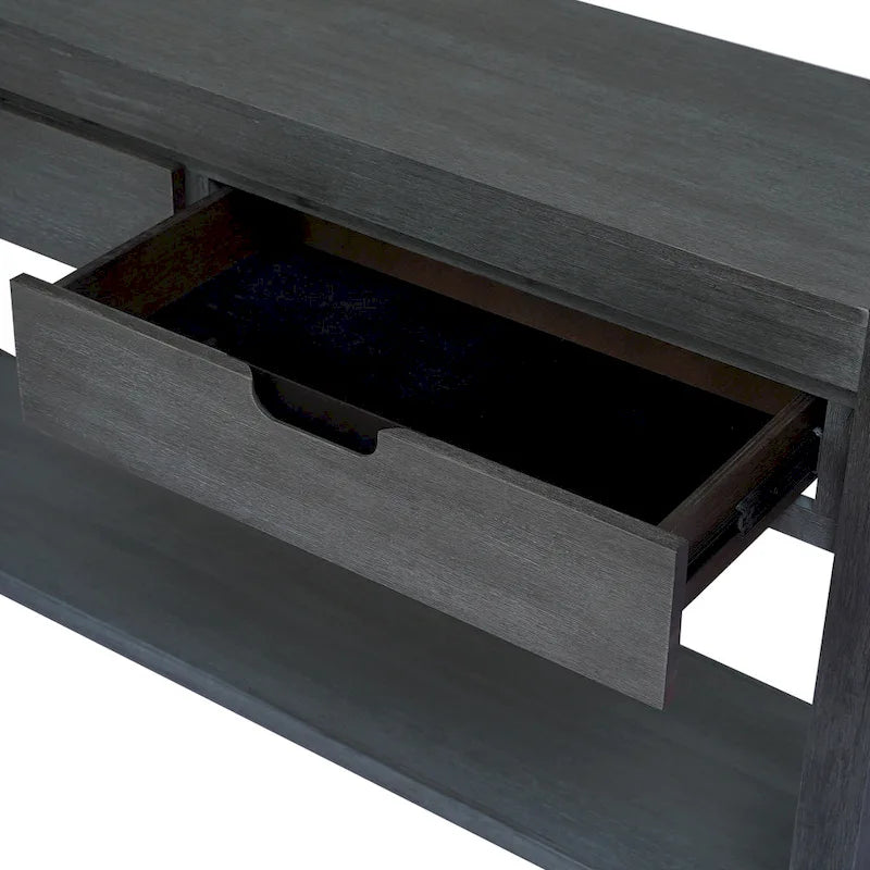 Console avec 2 tiroirs et 1 étagère
