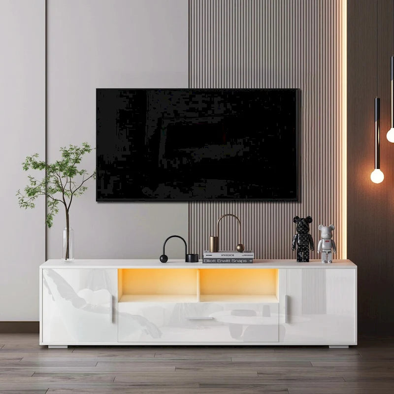 TVstand,TVCabinet,entertainment center TV station,TVconsole,console with LED light belt, light belt can be remote control