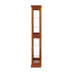 Curio Cabinet Lighted Curio Diapaly Cabinet with Adjustable Shelves, Tempered Glass Doors(E26 light bulb not included)