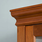 Curio Cabinet Lighted Curio Diapaly Cabinet with Adjustable Shelves, Tempered Glass Doors(E26 light bulb not included)