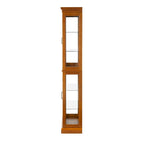 Curio Cabinet Lighted Curio Diapaly Cabinet with Adjustable Shelves, Tempered Glass Doors(E26 light bulb not included)