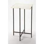 Table d'appoint Nigella carrée en marbre et métal