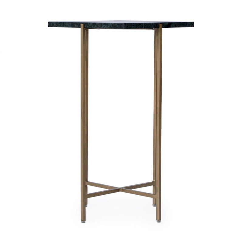 Table d'appoint Nigella carrée en marbre et métal