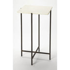 Table d'appoint Nigella carrée en marbre et métal