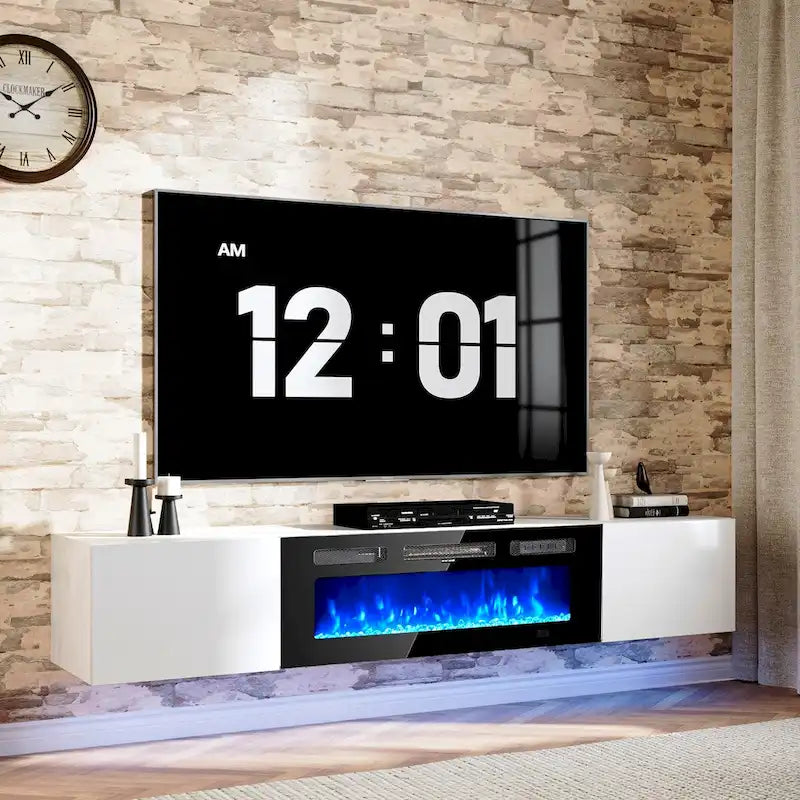 Wall Mounted Fireplace Entertainment Center with 36 Electric Fireplace