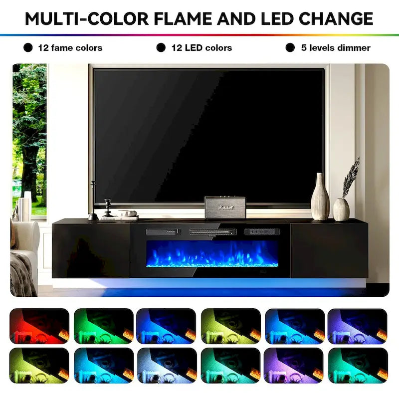 Wall Mounted Fireplace Entertainment Center with 36 Electric Fireplace
