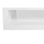 Jack 2 Piece Coffee Table Set, 2 Tiers, Tempered Glass, White Lacquer
