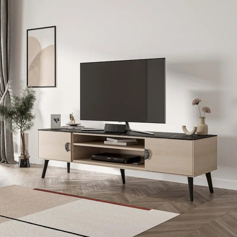 Meuble TV moderne Manhattan Comfort Haley 70.9 Mid-Century